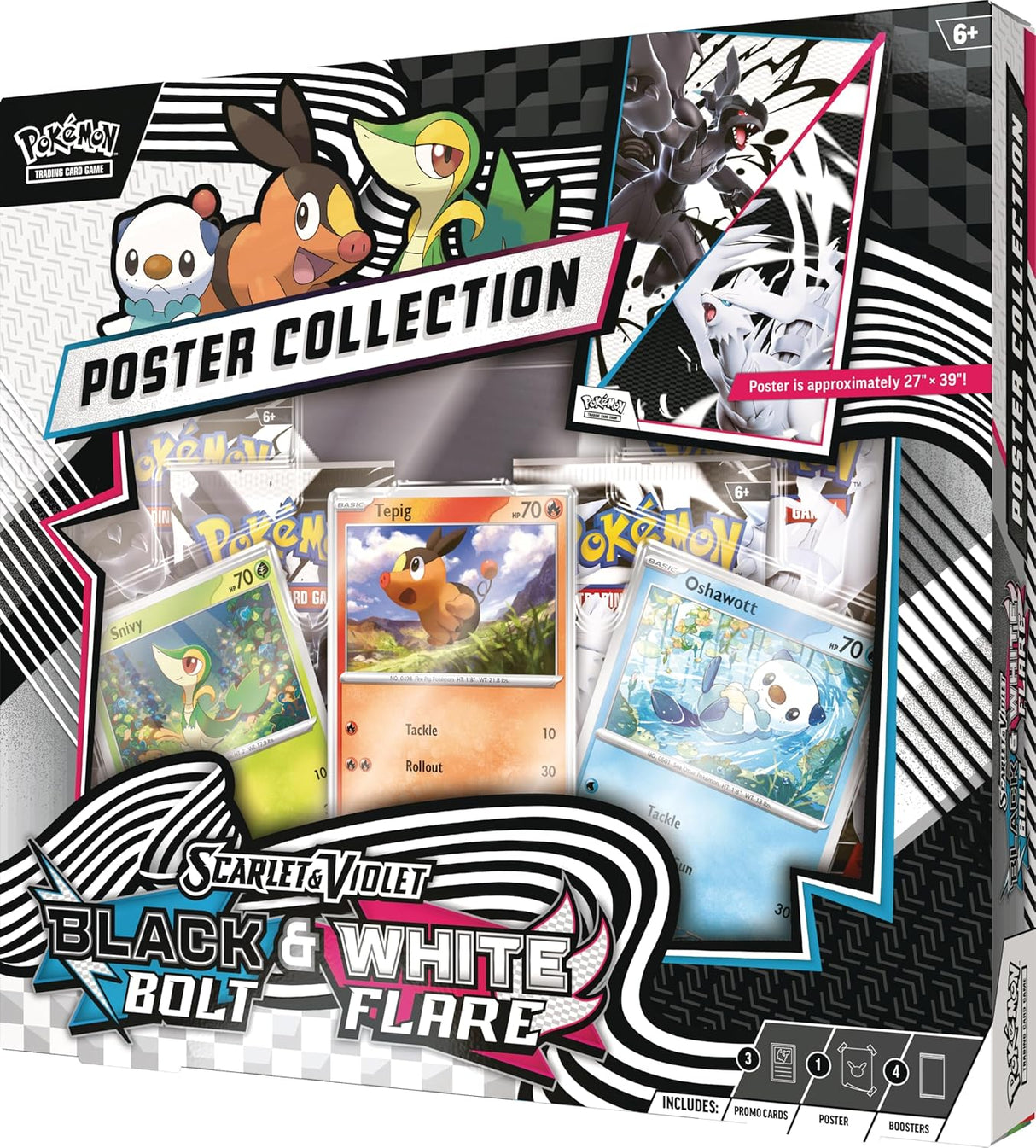 Pokemon Trading Cards: Scarlet & Violet 10.5 Black Bolt/White Flare Poster Collection