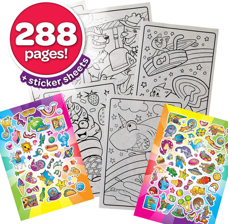Crayola Epic Book of Awesome, All-in-One Coloring Book Set 288 Pages