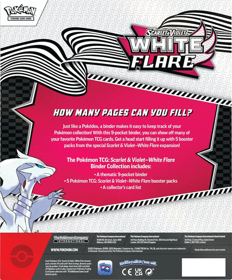 Pokemon Trading Cards: Scarlet & Violet 10.5 White Flare Binder Collection
