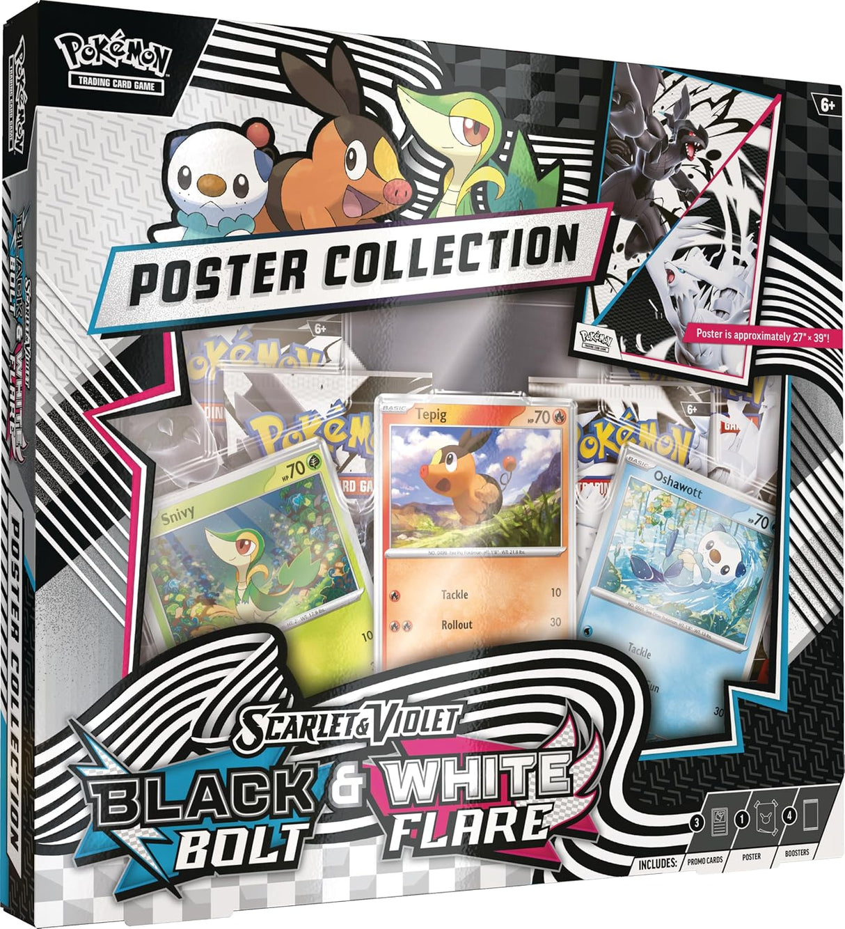 Pokemon Trading Cards: Scarlet & Violet 10.5 Black Bolt/White Flare Poster Collection