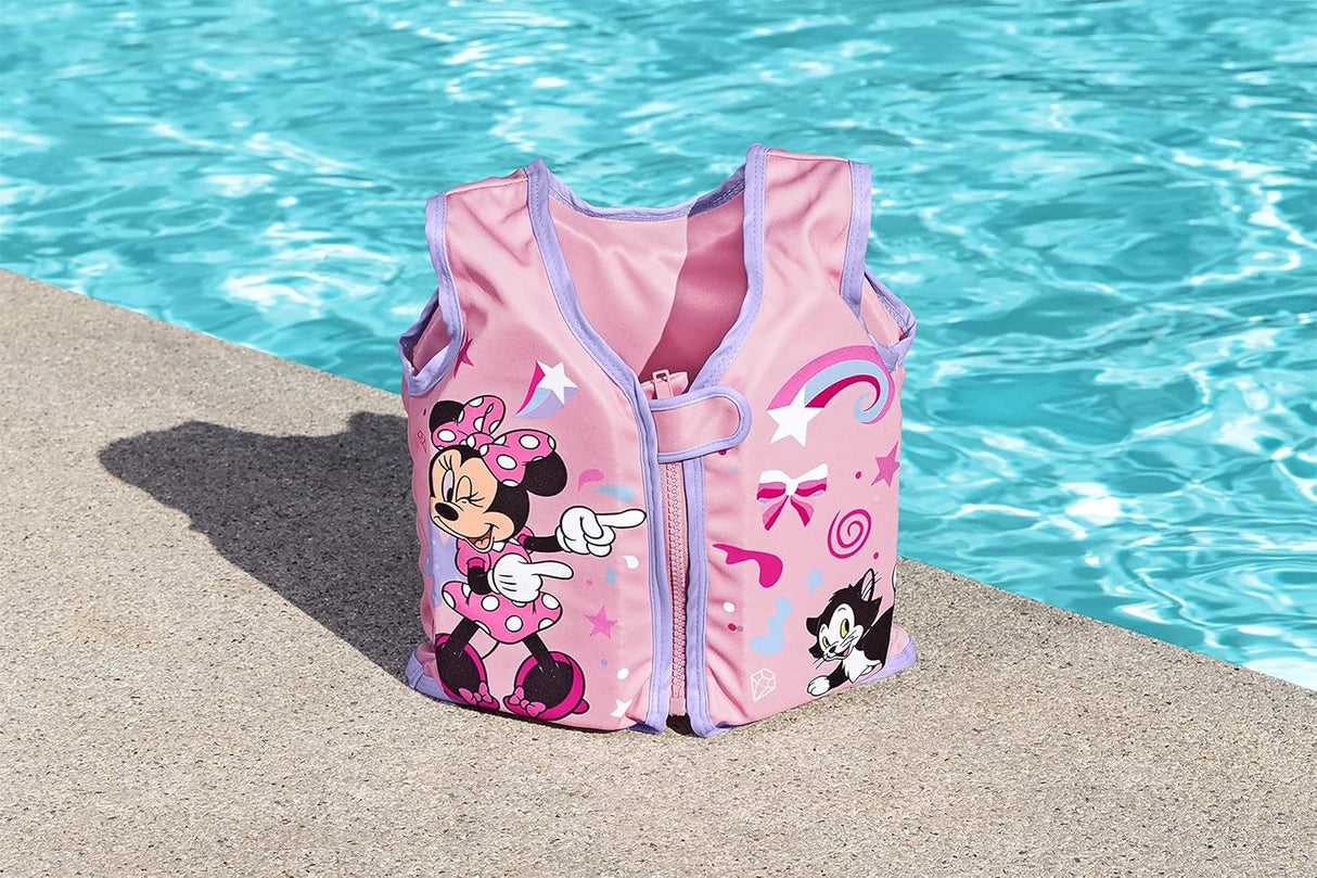Bestway Disney Junior Mickey & Friends Minnie Mouse Children's Swimming Vest Fabric, Pink