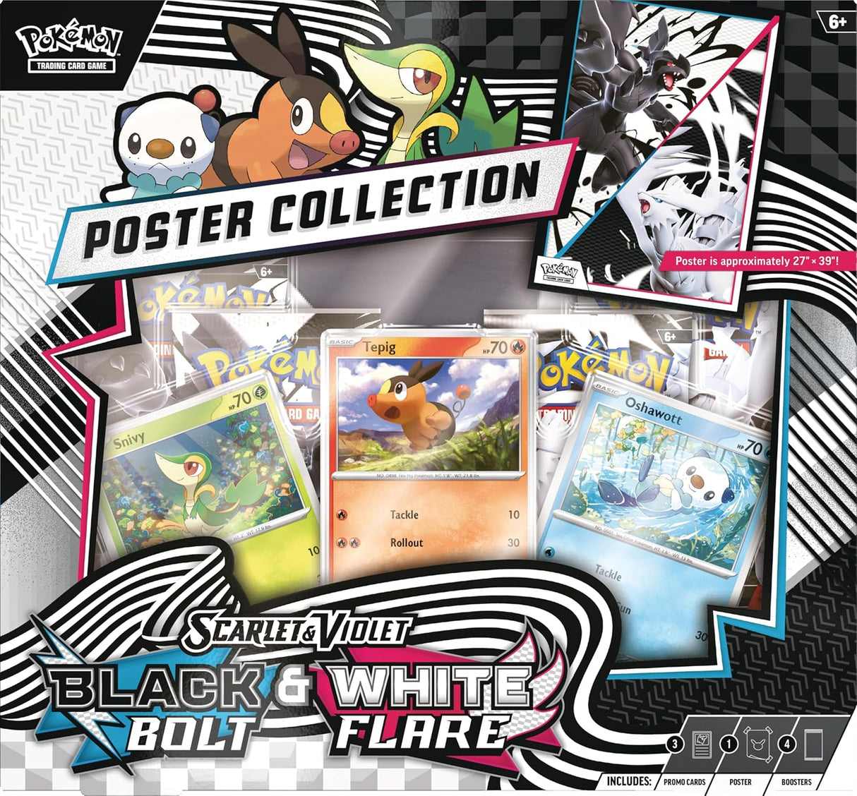 Pokemon Trading Cards: Scarlet & Violet 10.5 Black Bolt/White Flare Poster Collection
