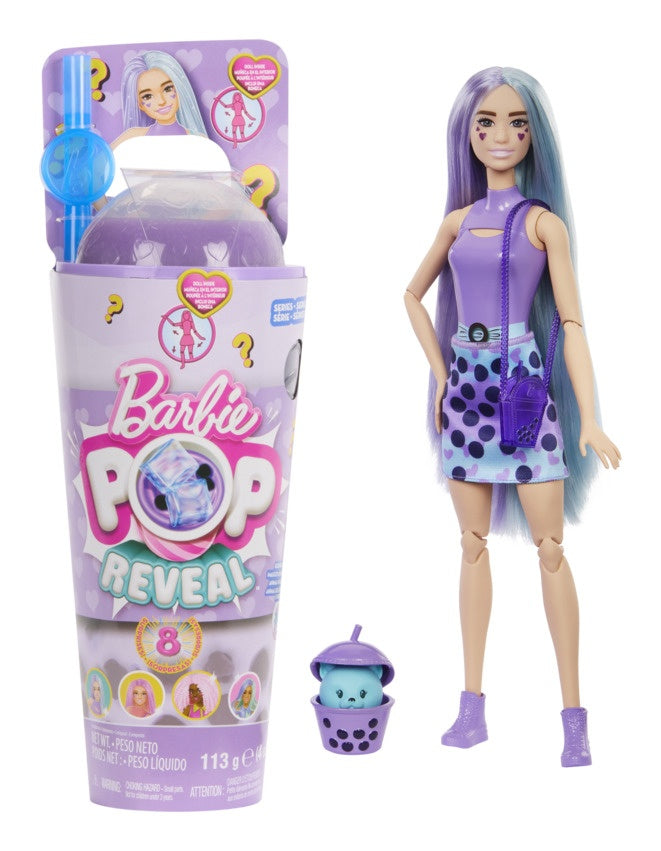 Links to Barbie Pop Reveal Bubble Tea Series Taro Milk Doll & Accessories by 