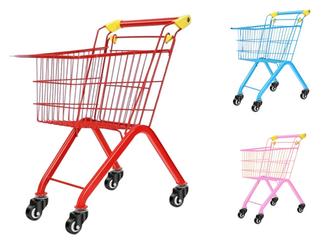 Kids Shopping Cart Toy – Small (3 Assorted Colors) - product image