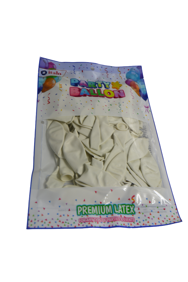 Party Balloons White 50 Pcs