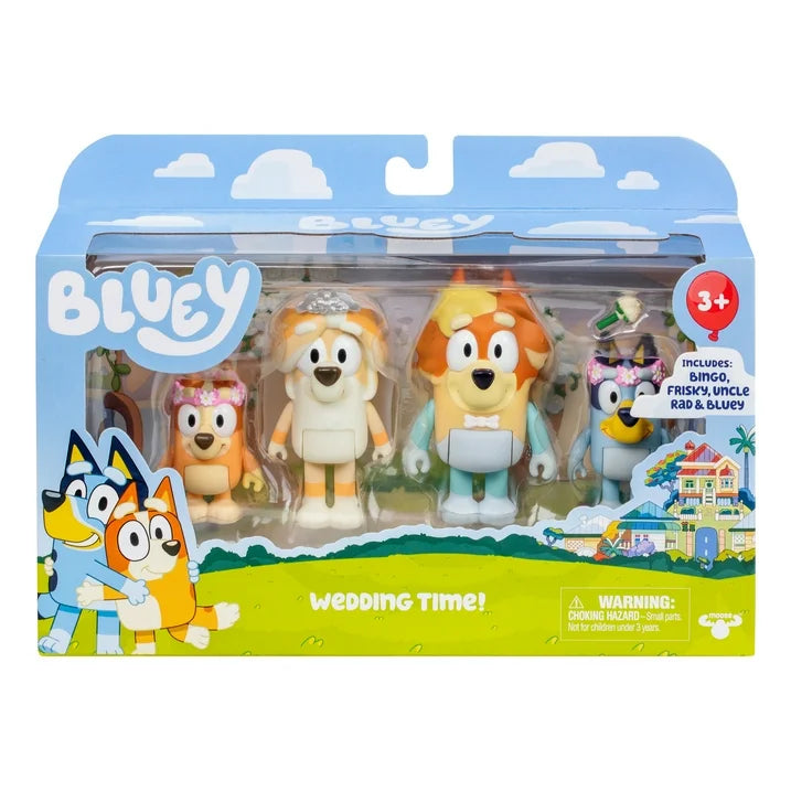 Bluey Figure 4 Pack Wedding Time