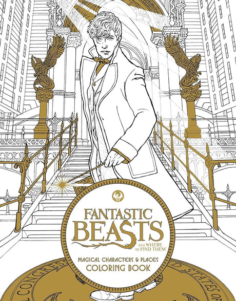 Book cover image of Fantastic Beasts and Where to Find Them: Magical Characters and Places Coloring Book