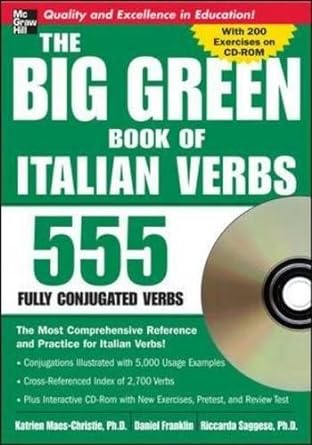 Book cover image of The Big Green Book of Italian Verbs (Book w/CD-ROM): 555 Fully Conjugated Verbs