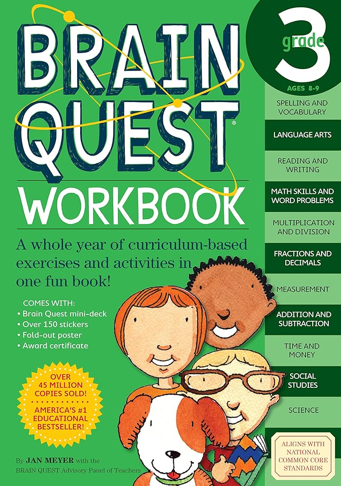Book cover image of Brain Quest Workbook Grade 3