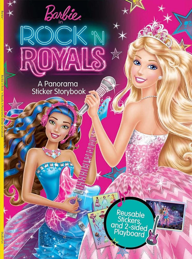 Book cover image of Barbie in Rock 'n Royals: A Panorama Sticker Storybook