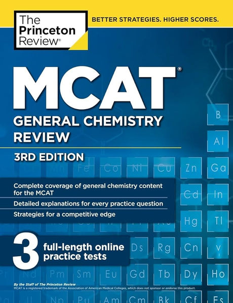 Book cover image of MCAT General Chemistry Review, 3rd Edition (Graduate School Test Preparation)