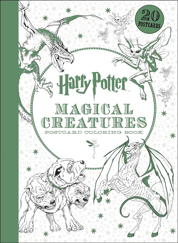 Book cover image of Harry Potter Magical Creatures Postcard Coloring Book