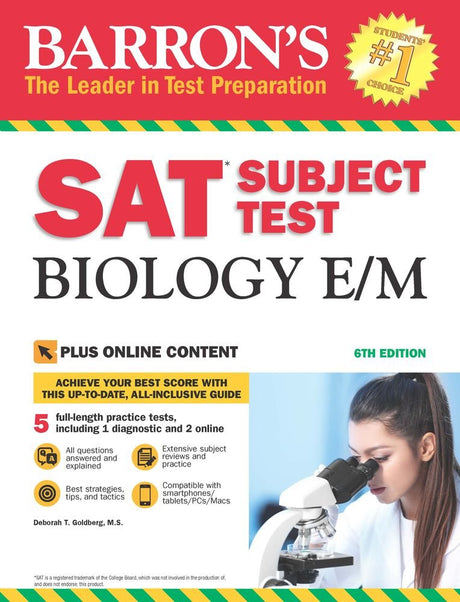 SAT Subject Test Biology E/M with Online Tests (Barron's Test Prep) - product image
