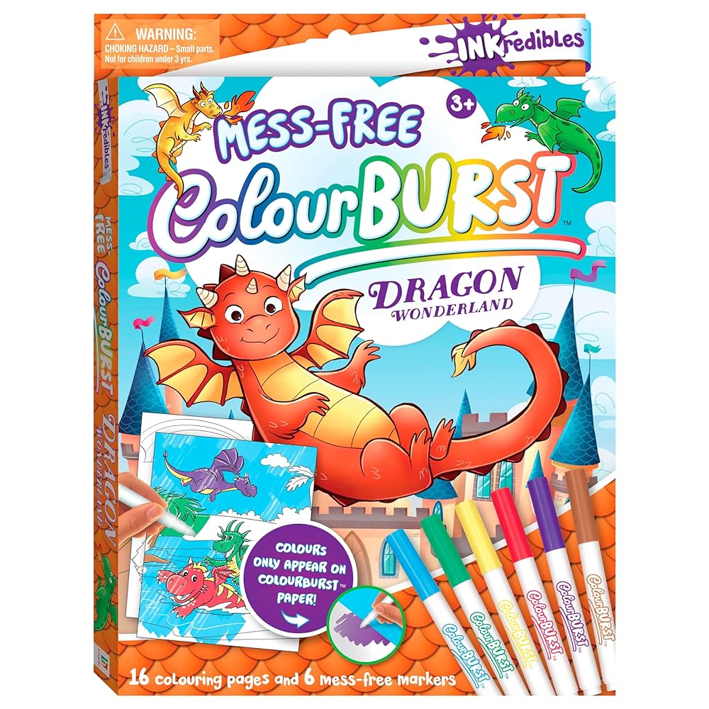 Book cover image Inkredibles: Colour Burst Dragon Wonderland