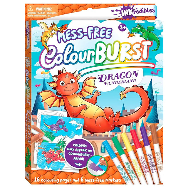 Book cover image Inkredibles: Colour Burst Dragon Wonderland