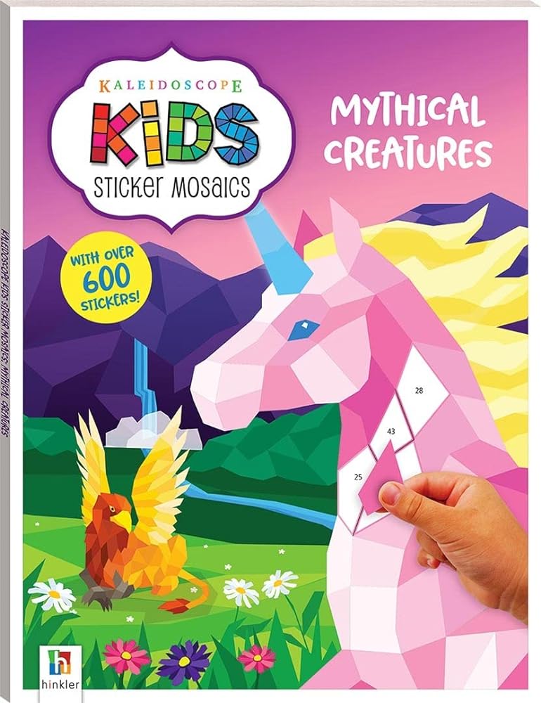 Book cover image Kaleidoscope Kids Sticker Mosaics: Mythical Creatures (Kaleidoscope Sticker Mosaics)