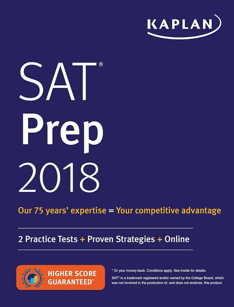 Book cover image of SAT Prep 2018: 2 Practice Tests + Proven Strategies + Online (Kaplan Test Prep)