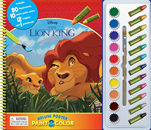 Book cover image Phidal - Disney The Lion King Deluxe Poster Paint &amp; Color - with 80 Coloring Pages, 10 Water Color Paints and 12 Crayons for Kids and Children Learning Fun