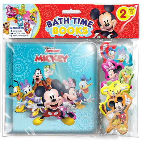 Book cover image Disney Jr. Mickey Bath Time Books (EVA Bag) with Suction Cups and Mesh Bag