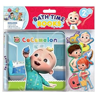 Book cover image Moonbug Cocomelon Bath Time Books (EVA bag) with Suction Cups and Mesh Bag