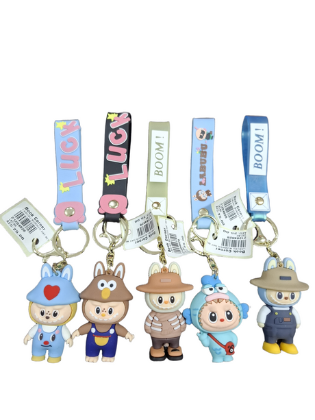 Labubu Summer Hat Keychain Assortment 3
