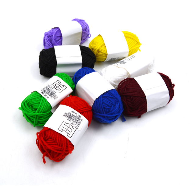 Acrylic Yarn 10 pcs Assorted Colours