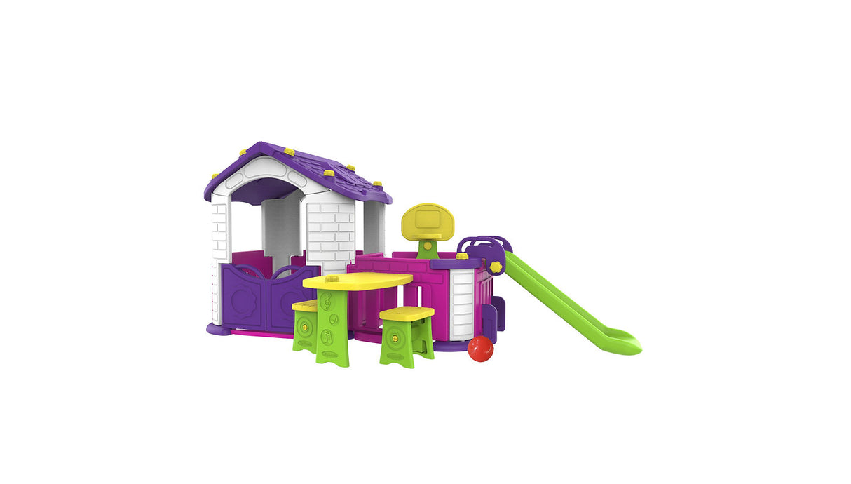 Big Indoor/Outdoor Playhouse with 3 Play Activity 2y+ Multicolored