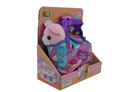 Plush Dog with Carry Bag Portable Cuddle Friend