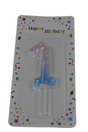 Pastel Number 1 Birthday Candle - Soft Rainbow for Baby's 1st