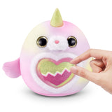 Rainbocorns Eggzania Frozen Mania - Frosty Unicorn Plush Egg with 10+ Snowy Surprises and Rare Snowman - Assorted (Snowy Owl Icey-Hoo)