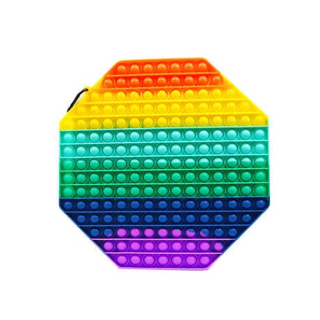 Octagon Fidget Pop It Toy 30cm Rainbow Colors