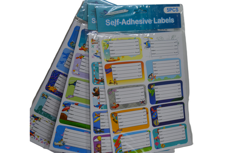 Self-Adhesive Notebook Labels (Assorted Designs, Sold as Single)