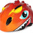 Dinosaur Kids Safety Helmet Orange - product image