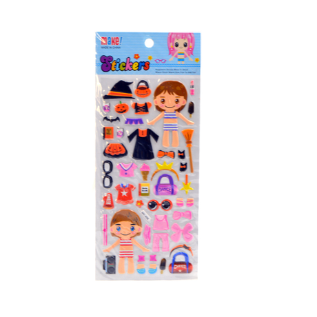 Puffy Stickers Fancy Dress Mk X08