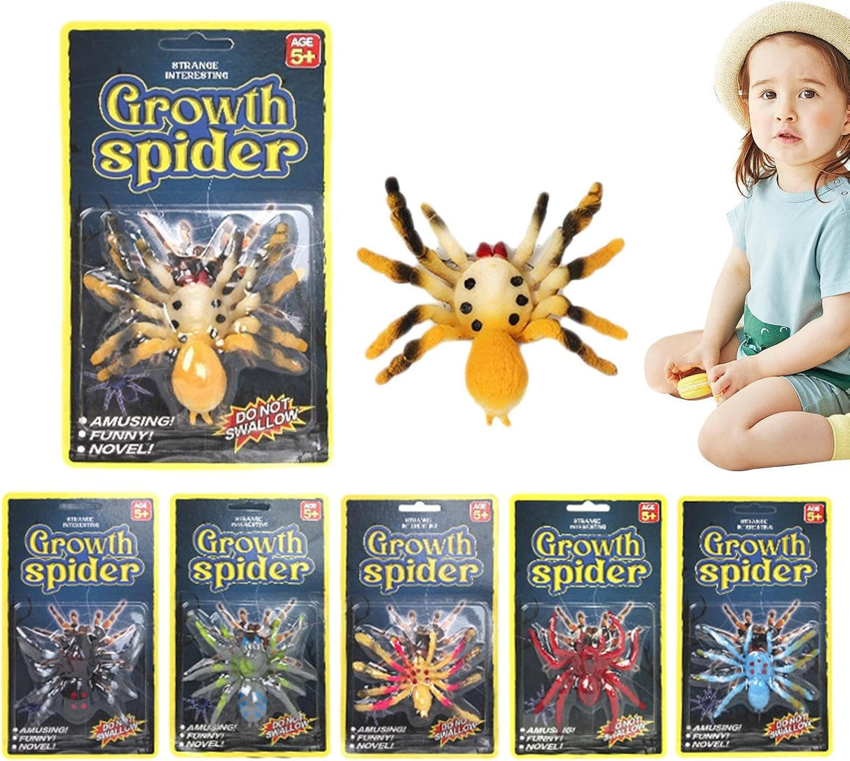 Growing Spider Gag Toy Assorted