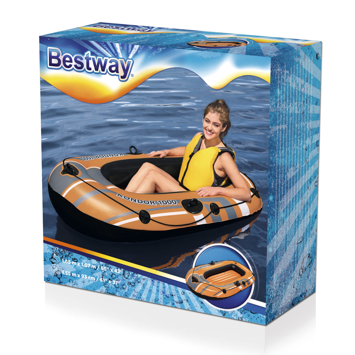 Bestway Inflatable Hydro-Force Raft 155 cm x 93 cm