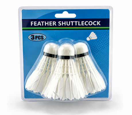 3 PCS Feather Shuttlecock – Durable Badminton Birdies for Indoor & Outdoor Play - product image