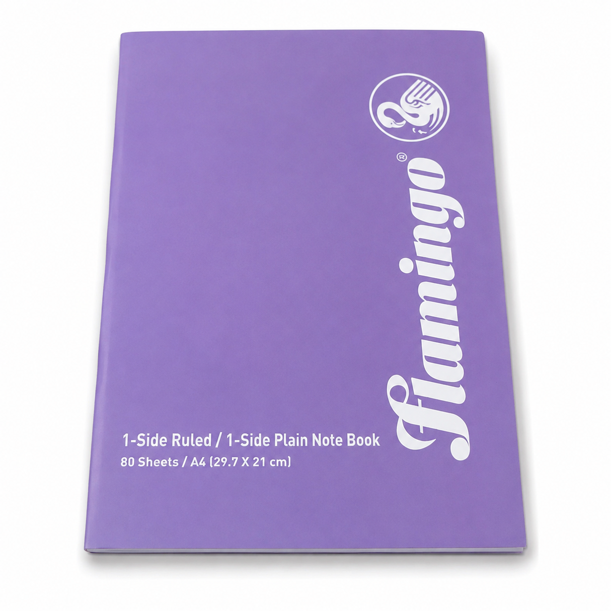 Flamingo A4 Notebook 80 Sheets – One Side Ruled & One Side Plain