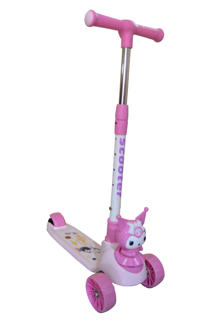 Kuromi Scooter, 4 Height Adjustable Kick Scooter for Boys & Girls Ages 3-13, Foldable & Portable Outdoor Toy (Assorted Color, Sold as single)