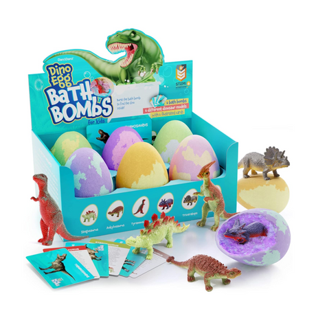 Dan & Darci Dino Egg Bath Bombs - 6 Pack