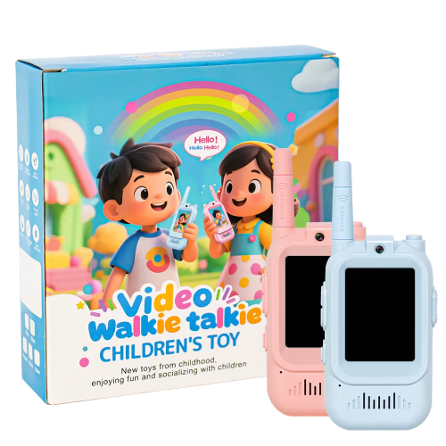 Video Walkie Talkies for Kids 3-12, 2 Pack Rechargeable Walkie Talkies with Screen, 4 Voice Changer, Long Range Gift for Boys Girls Indoor Outdoor