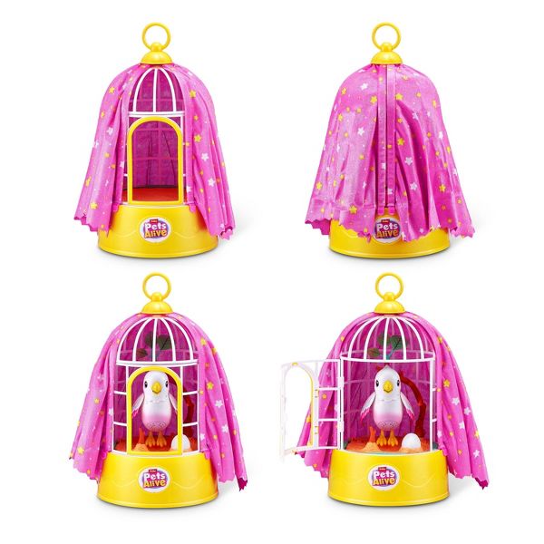 Pets Alive Polly the Magic Bird - Interactive Repeating Parrot with Hatching Baby, Wand, and 10+ Tricks - Multicolor