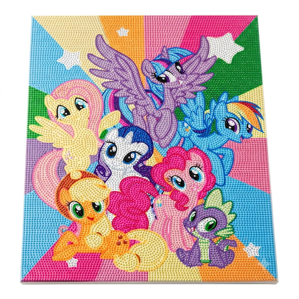 My Little Pony Diamond Painting Set 30x40cm canvas with colorful gems for DIY crystal art