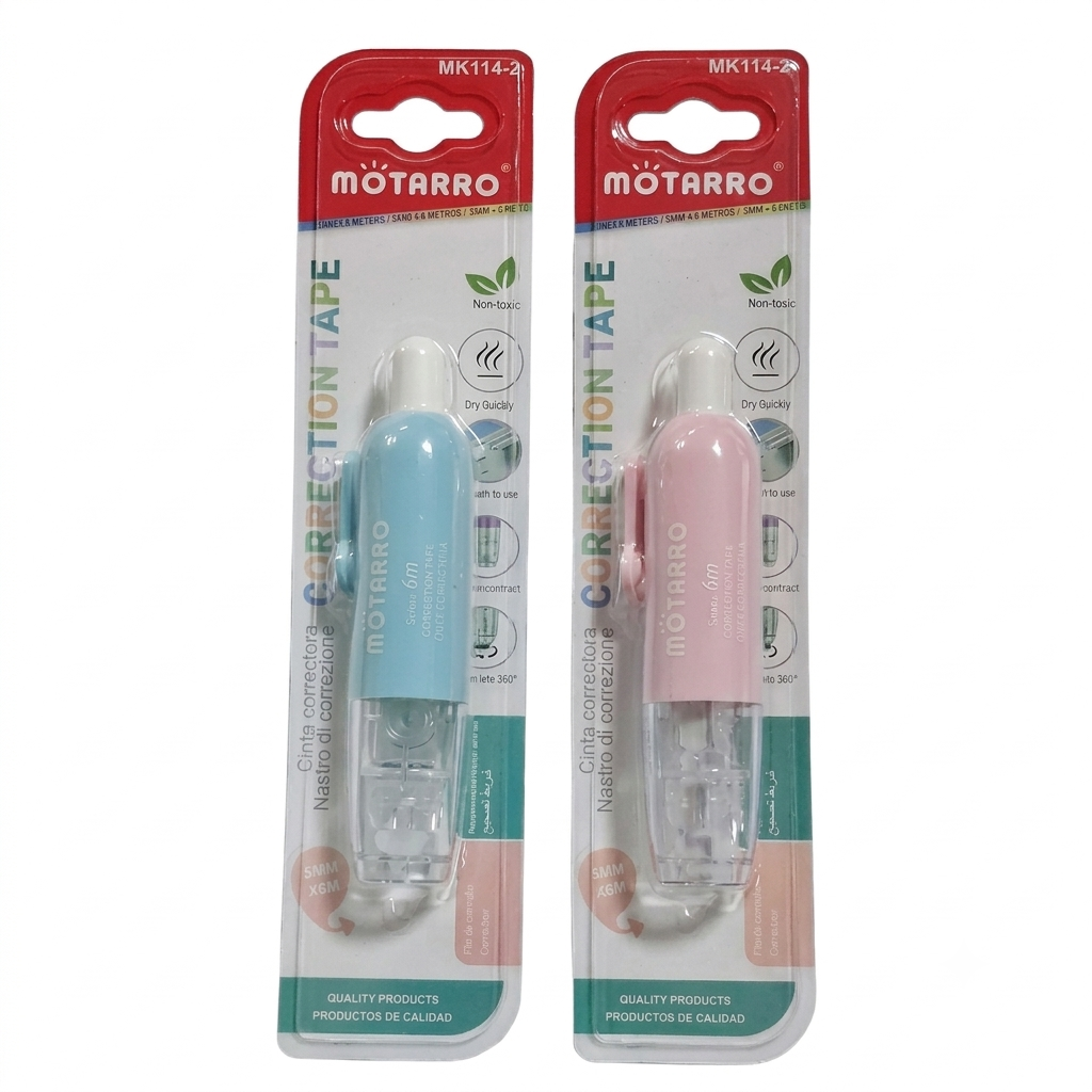 Motarro Correction Tape 5mm dispenser for instant white out corrections on documents