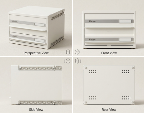 2 Drawer Multi Filing Cabinet | Lockable Office Storage Cabinet