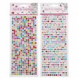 Assorted crystal stickers sheet featuring gemstone-shaped adhesive decorations for DIY crafts