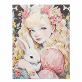 Girl Diamond Painting Set 30x40cm canvas with colorful gems for DIY crystal art