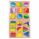 Shapes Wooden Medium 20x20 cm Educational Puzzle Board for Kids