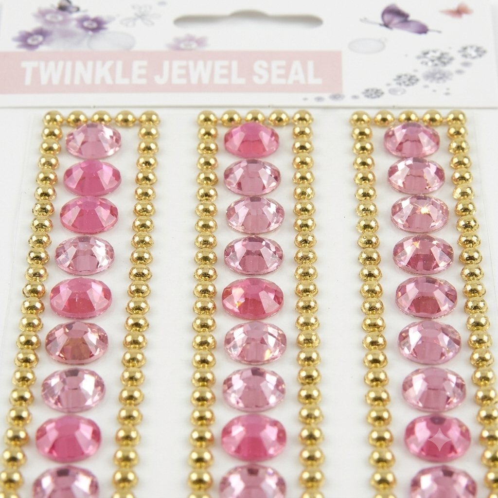 Decorative Crystal Stickers Assorted 2 Sheet Sold as Single
