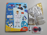 Astronaut Costume White 140cm Large Kids Space Suit for Pretend Play